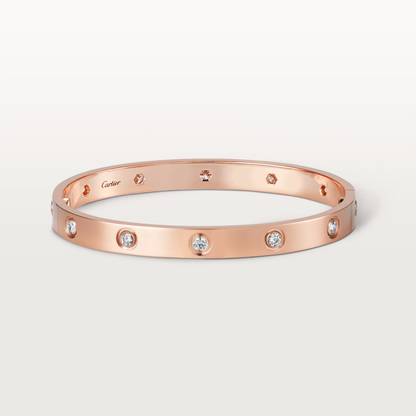 LOVE bracelet, 10 diamonds - Rose Gold