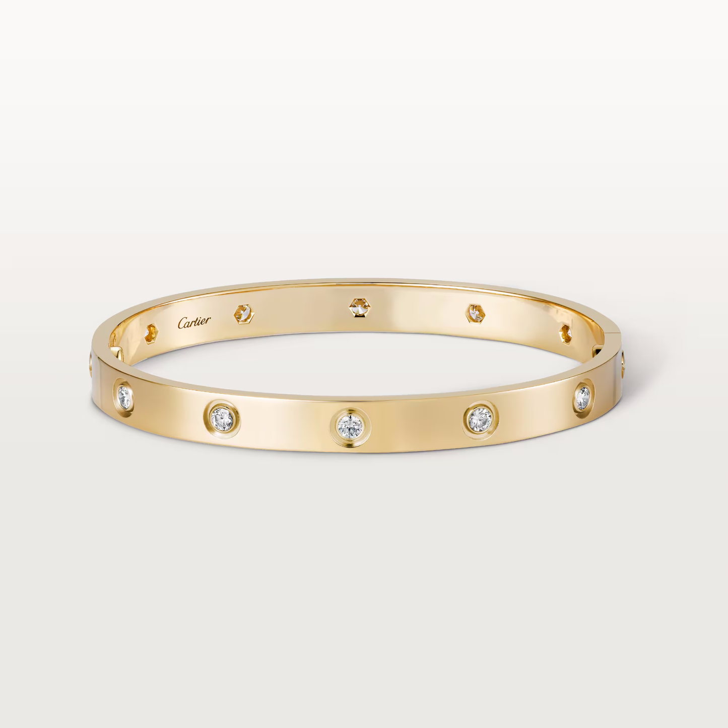 LOVE bracelet, 10 diamonds - Yellow Gold