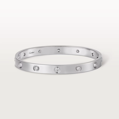 LOVE bracelet, 10 diamonds - White Gold