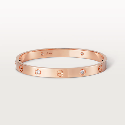 LOVE bracelet, 4 diamonds - Rose Gold