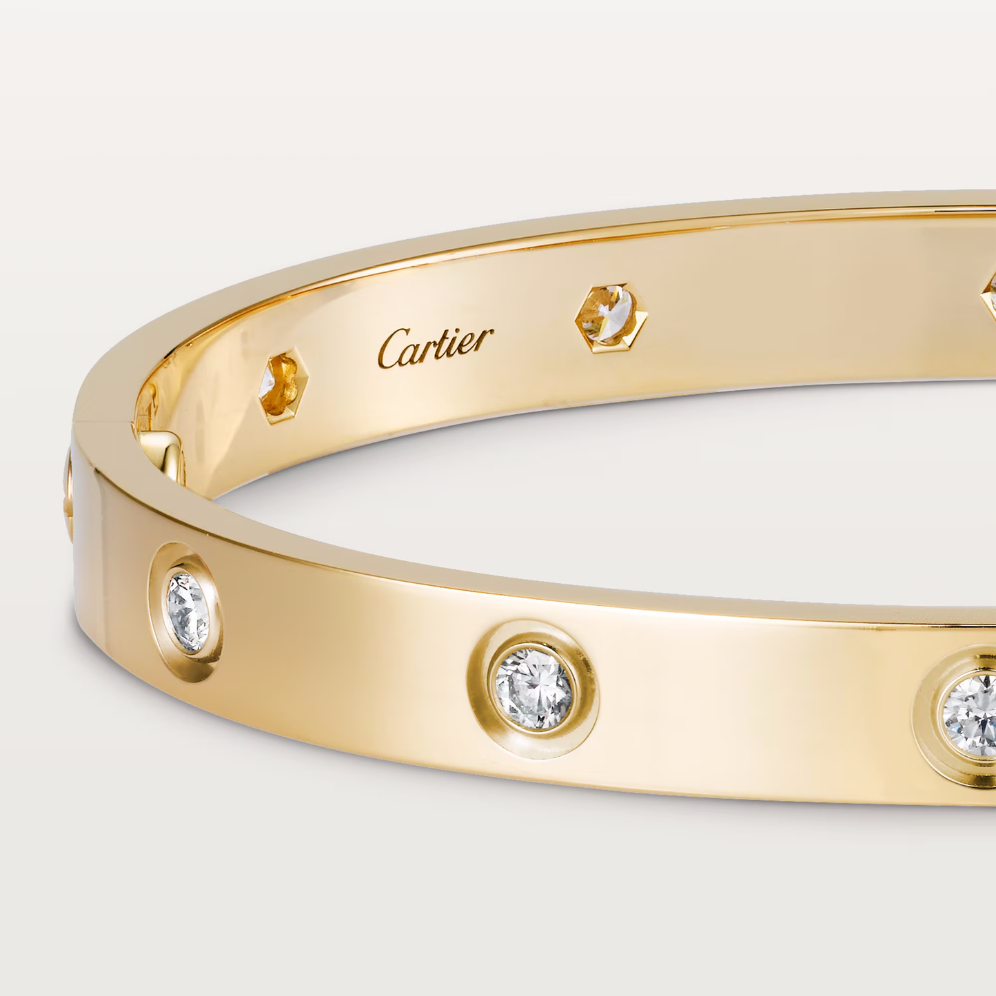 LOVE bracelet, 10 diamonds - Yellow Gold