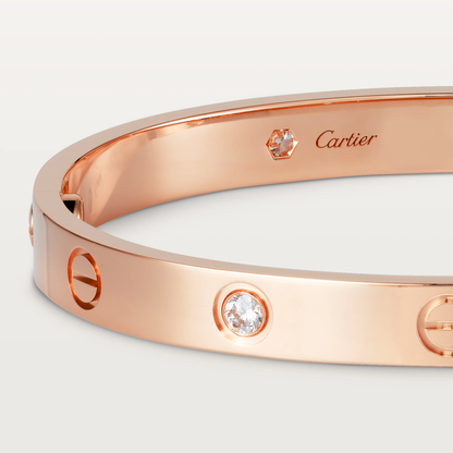 LOVE bracelet, 4 diamonds - Rose Gold