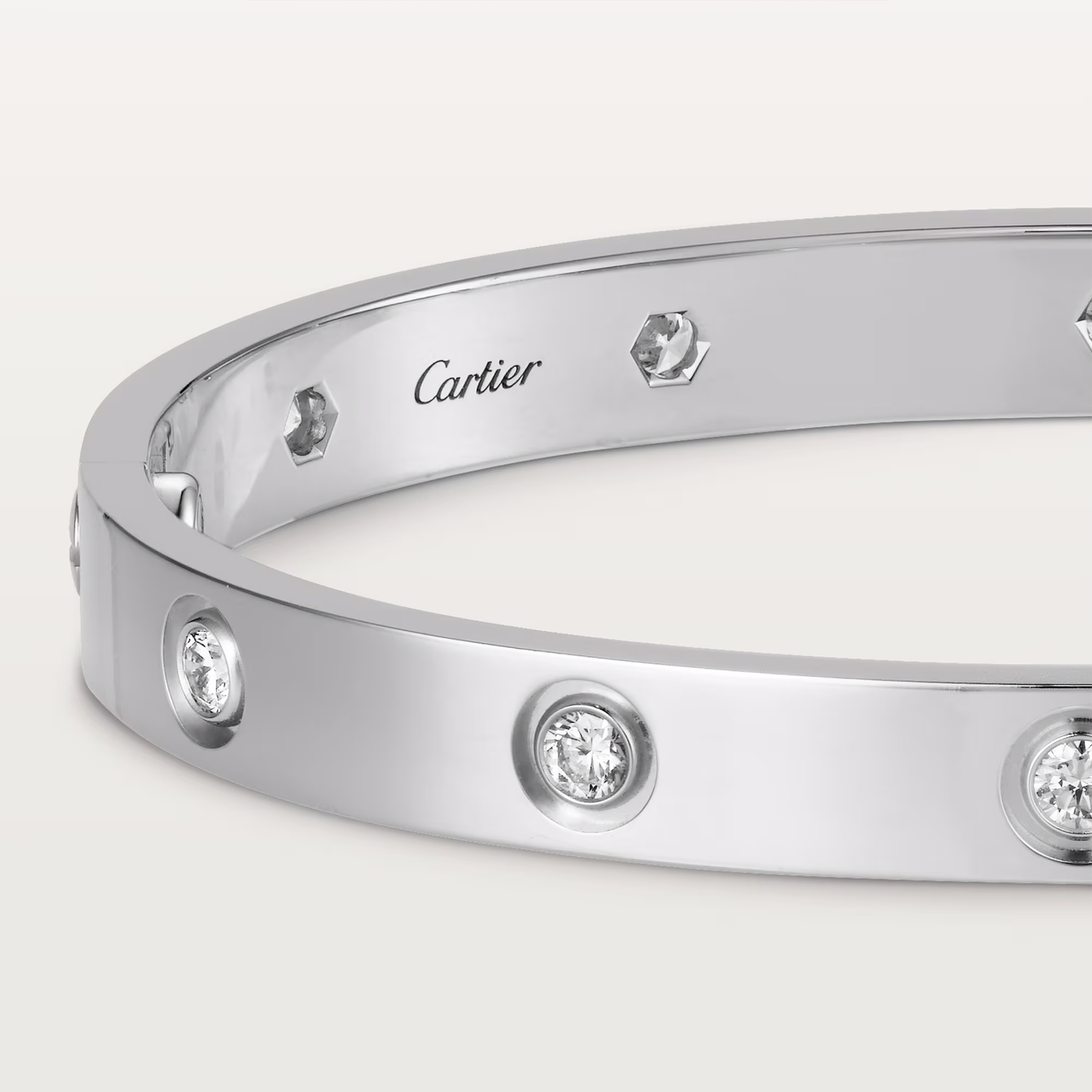 LOVE bracelet, 10 diamonds - White Gold