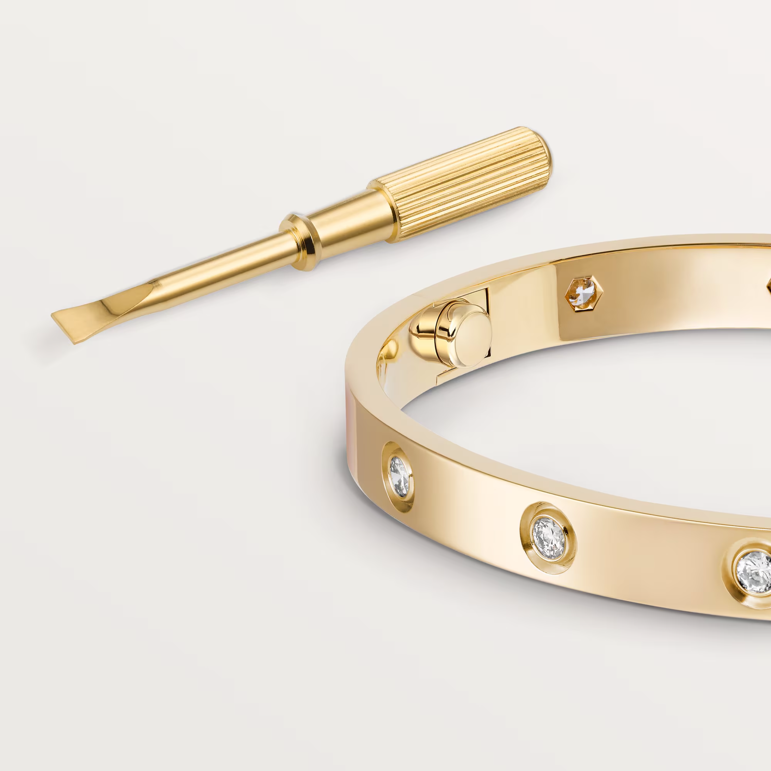 LOVE bracelet, 10 diamonds - Yellow Gold