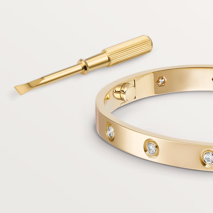 LOVE bracelet, 10 diamonds - Yellow Gold