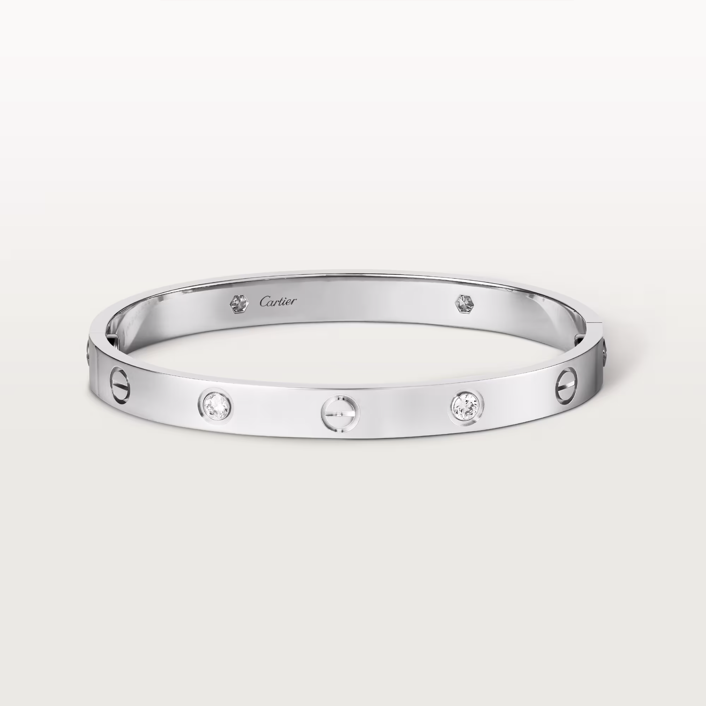 LOVE bracelet, 4 diamonds - White Gold