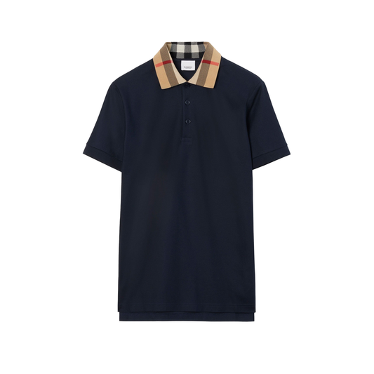 Checked Collar Polo Shirt