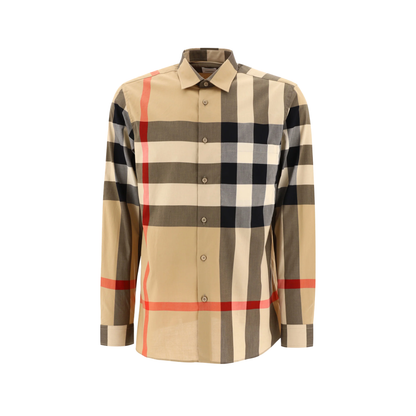 Beige Check Shirt