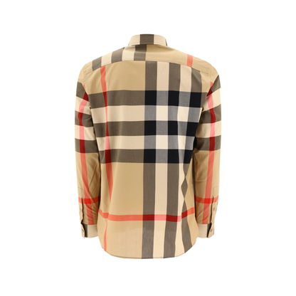 Beige Check Shirt