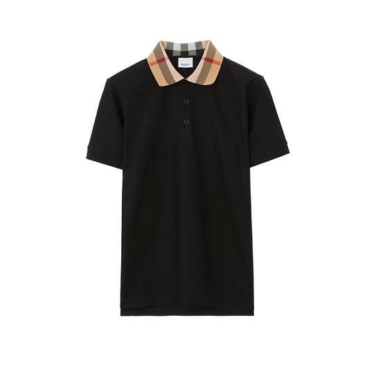 Checked Collar Polo Shirt