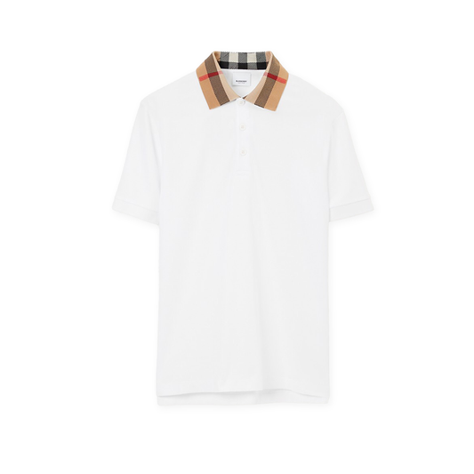 Checked Collar Polo Shirt