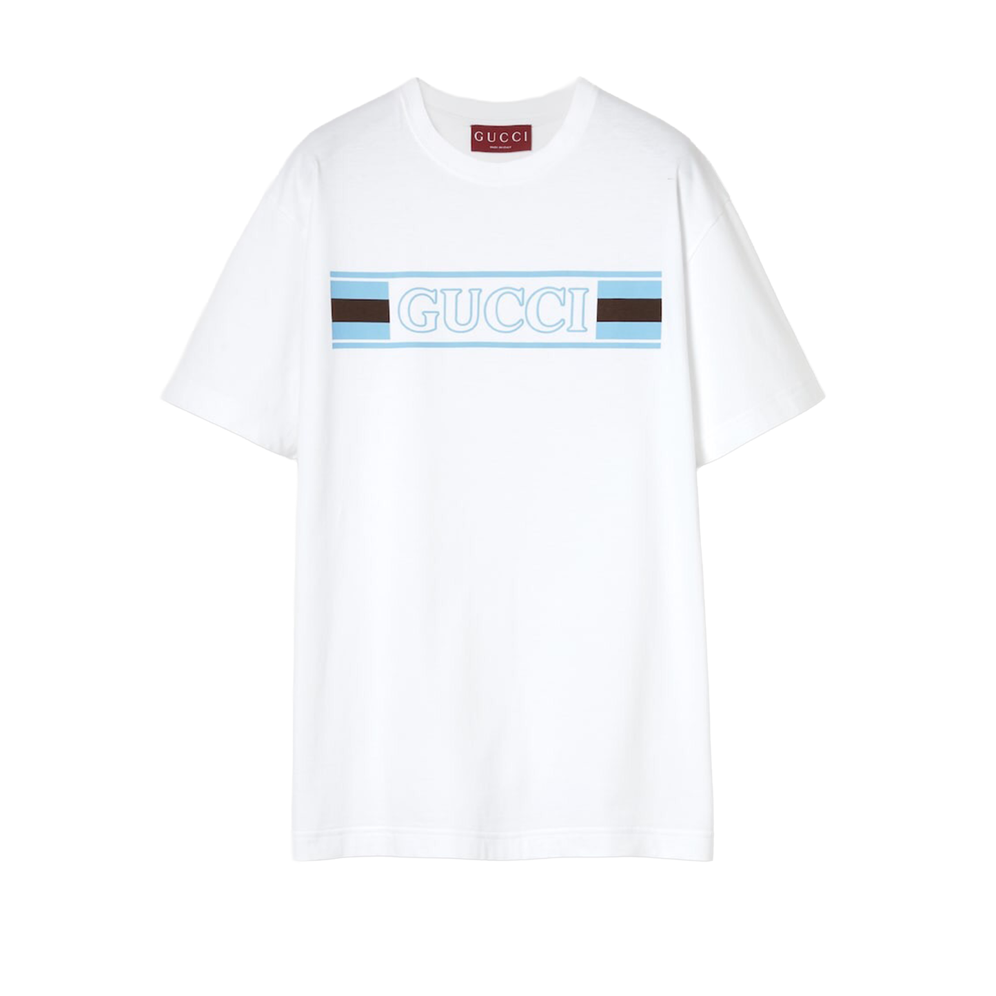 Cotton jersey T-shirt with print in white