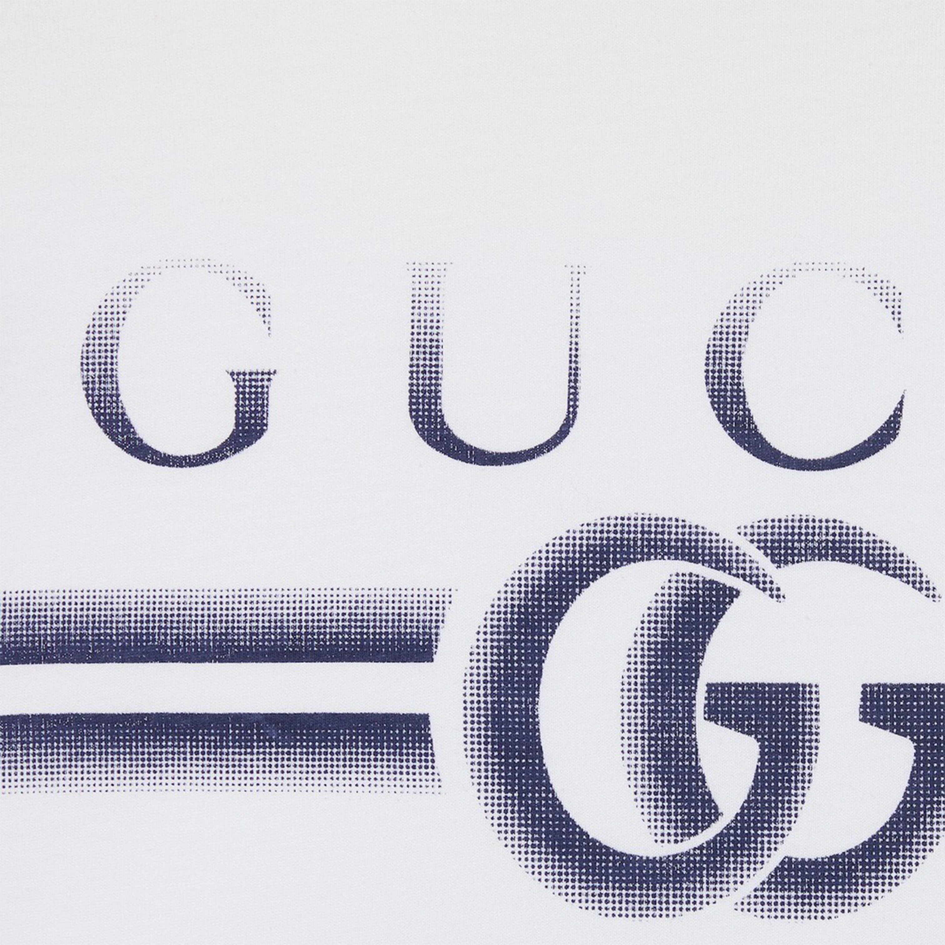 Cotton jersey T-shirt with Gucci print in White